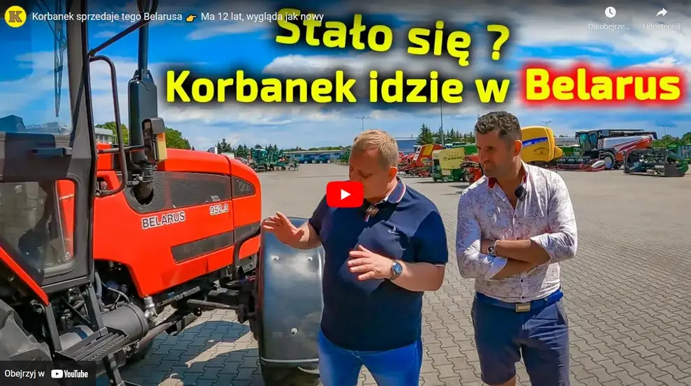 Korbanek sprzedaje używane ciągniki Belarus